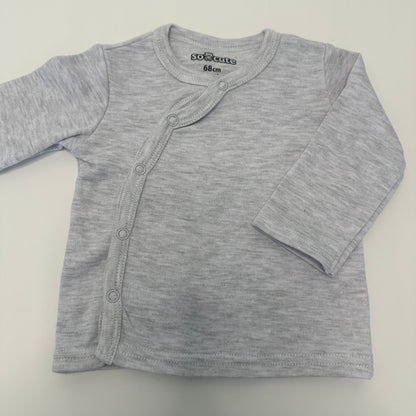 Wickelpullover Langarm Grau  Gr. 68