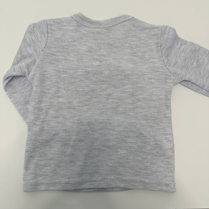 Wickelpullover Langarm Grau  Gr. 68