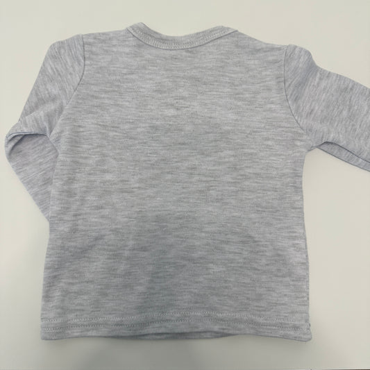 Wickelpullover Langarm Grau  Gr. 68