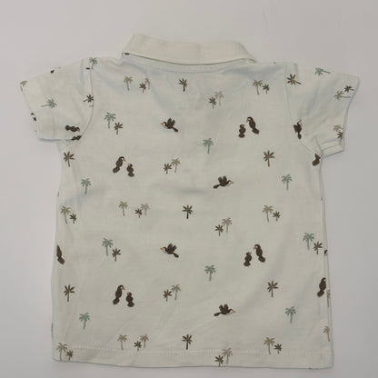 Baby Poloshirt mit Palmen & Vögeln Gr. 68
