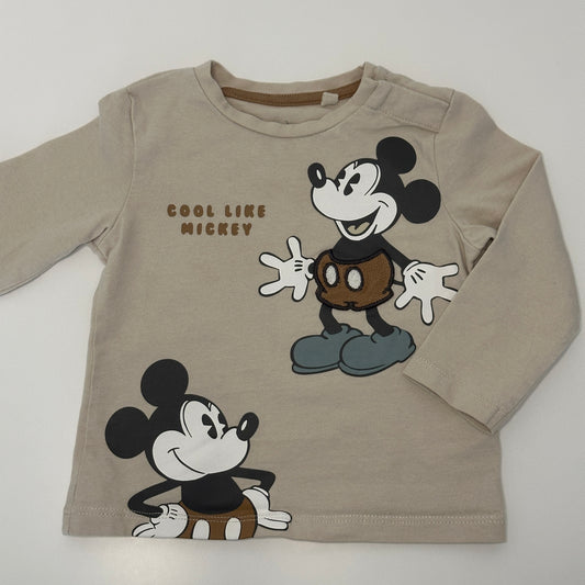 Langarmshirt mit Mickey Maus Print  Gr. 74