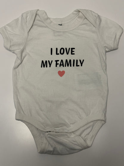 Kurzarmbody „I Love My Family“  Gr. 62