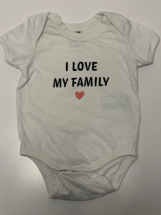 Kurzarmbody „I Love My Family“  Gr. 62