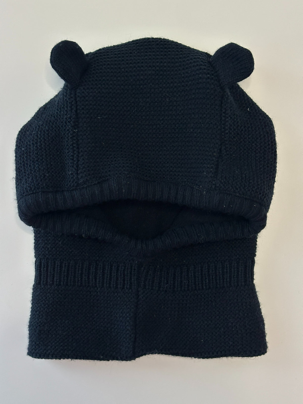 C&A Kinder Strick-Balaclava mit Öhrchen – Schwarz – Grösse 52–53