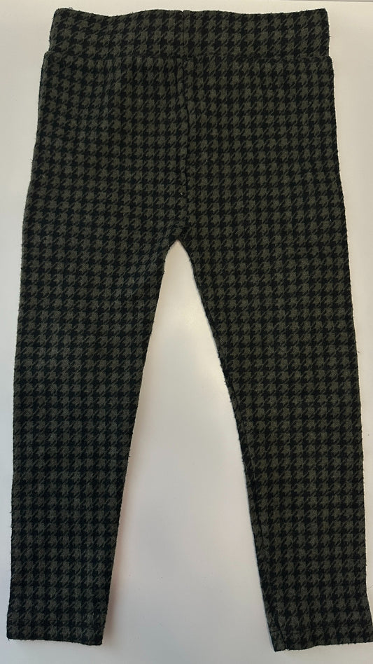 Mädchen Hose mit Herz Muster Grün/Schwarz Gr. 134/140