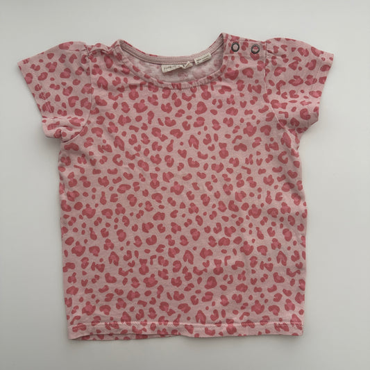 Lupilu Kinder T-Shirt Rosa Leo-Print Gr. 92