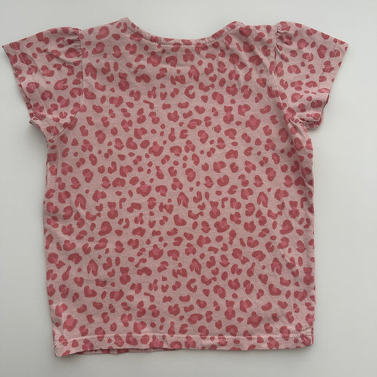 Lupilu Kinder T-Shirt Rosa Leo-Print Gr. 92