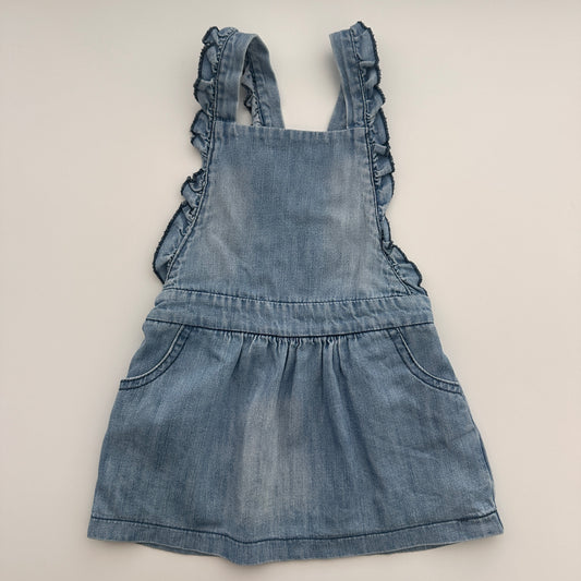 Vertbaudet Jeans-Latzkleid Blau Gr. 86 / 2 Jahre