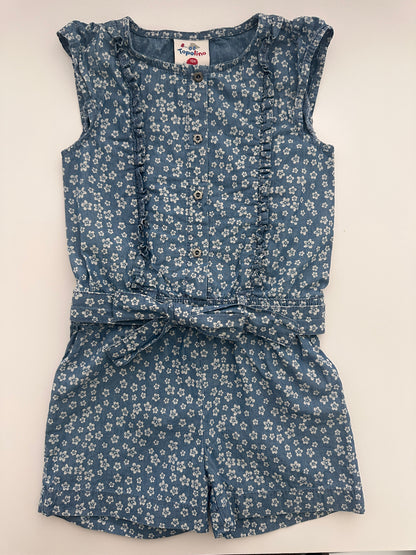 Topolino Kinder Jumpsuit Blau mit Blumen Gr. 104