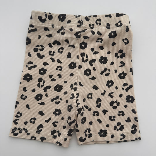 ZARA Kinder Radlerhose Beige Leo-Print Gr. 92 / 2 Jahre