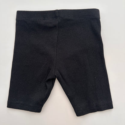 H&M Kinder Ripp-Radlerhose Schwarz Gr. 98 / 2–3 Jahre