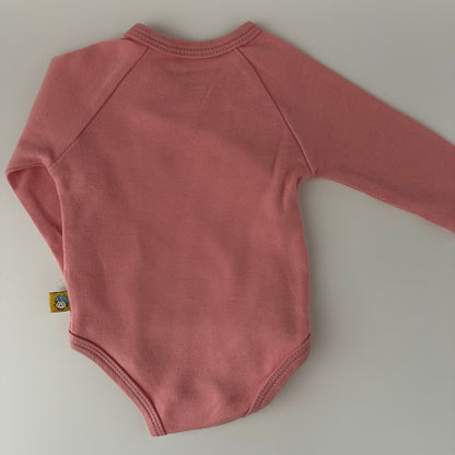 Baby Wickelbody Langarm BORNINO Rosa Gr. 50/56