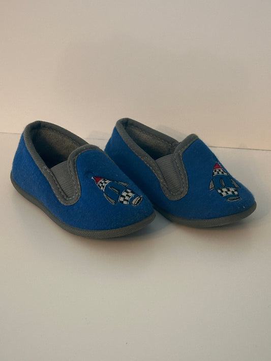 Hausschuhe mit Raketenmotiv Gr. 21