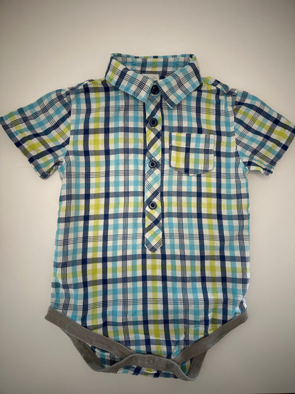 Kariertes Hemd kurzarm Gr. 80