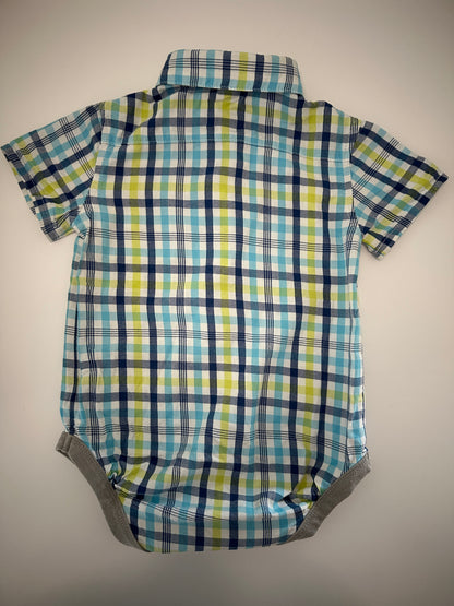 Kariertes Hemd kurzarm Gr. 80