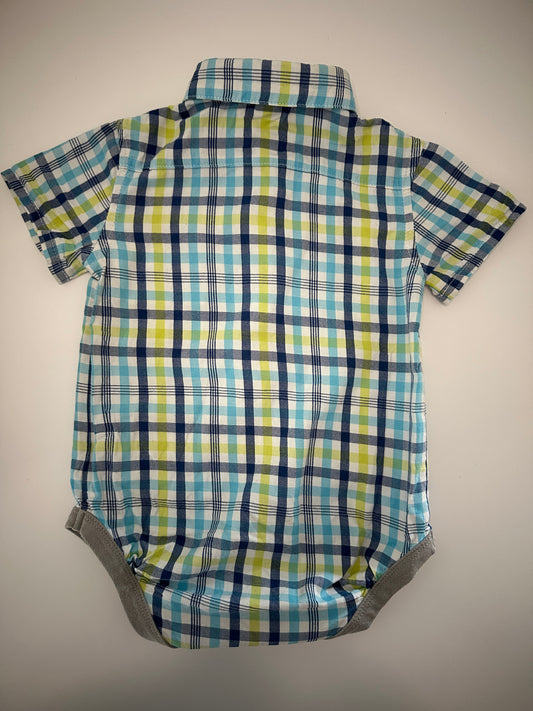 Kariertes Hemd kurzarm Gr. 80