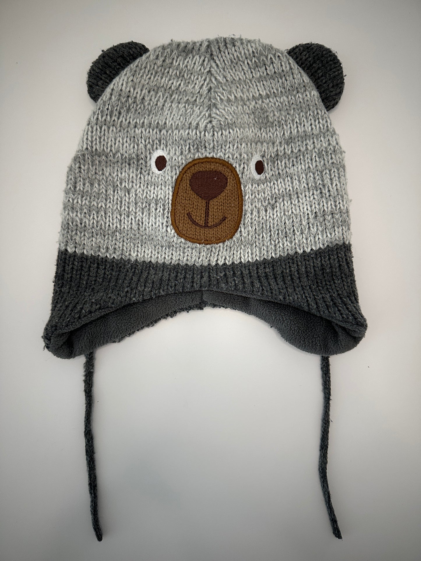 Strickmütze mit Bärenmotiv und Fleece-Futter 18-24 Mt.