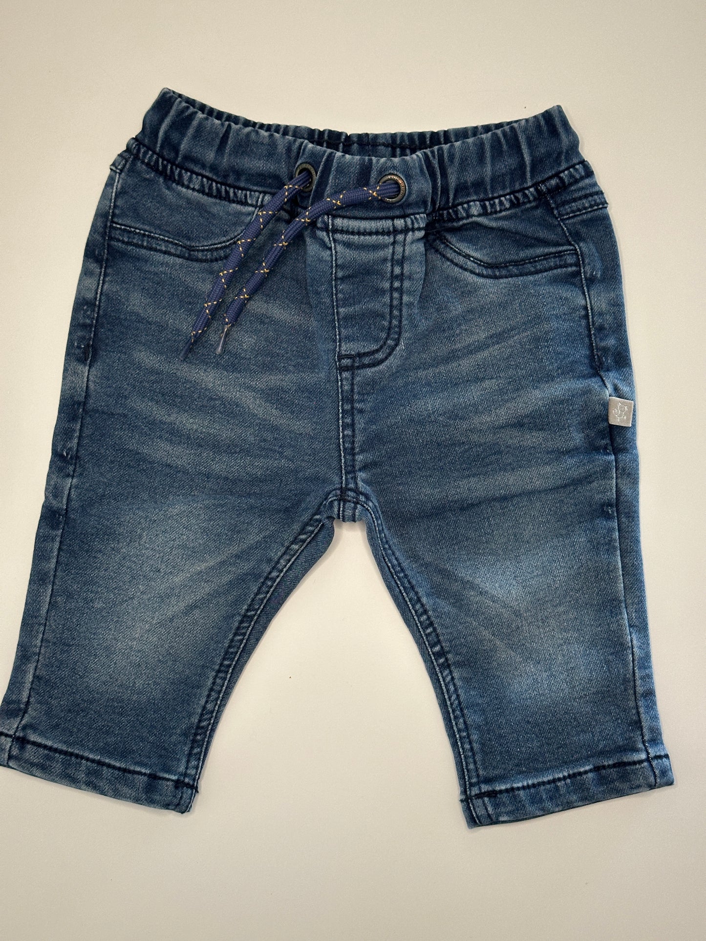 Jeanshose mit Gummibund und Kordelzug Gr. 62