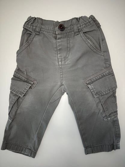 Graue Baby-Cargohose Gr. 68