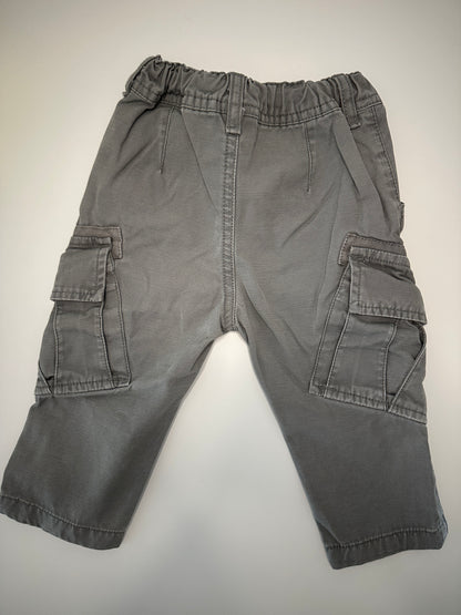 Graue Baby-Cargohose Gr. 68