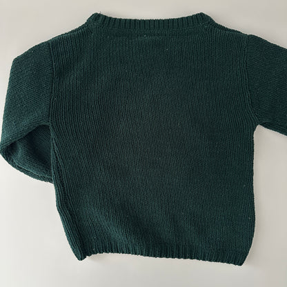 Hello Kitty Chenille Pullover Dunkelgrün Gr. 92