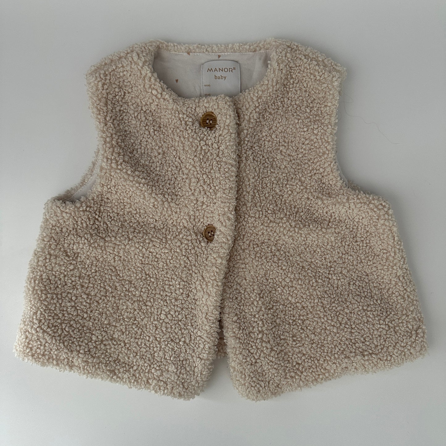 Manor Baby Teddyweste Creme Gr. 104 – Kuschelige Fleeceweste