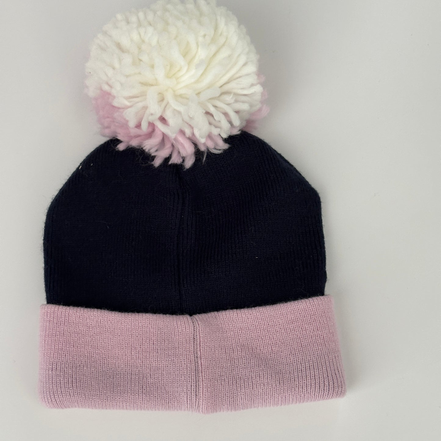 Bluey Wintermütze Schwarz-Rosa Gr. 98/104 – Bommelmütze