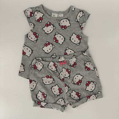 Hello Kitty Sommer Set Grau Gr. 80 – Shirt & Shorts