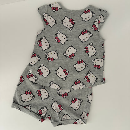 Hello Kitty Sommer Set Grau Gr. 80 – Shirt & Shorts