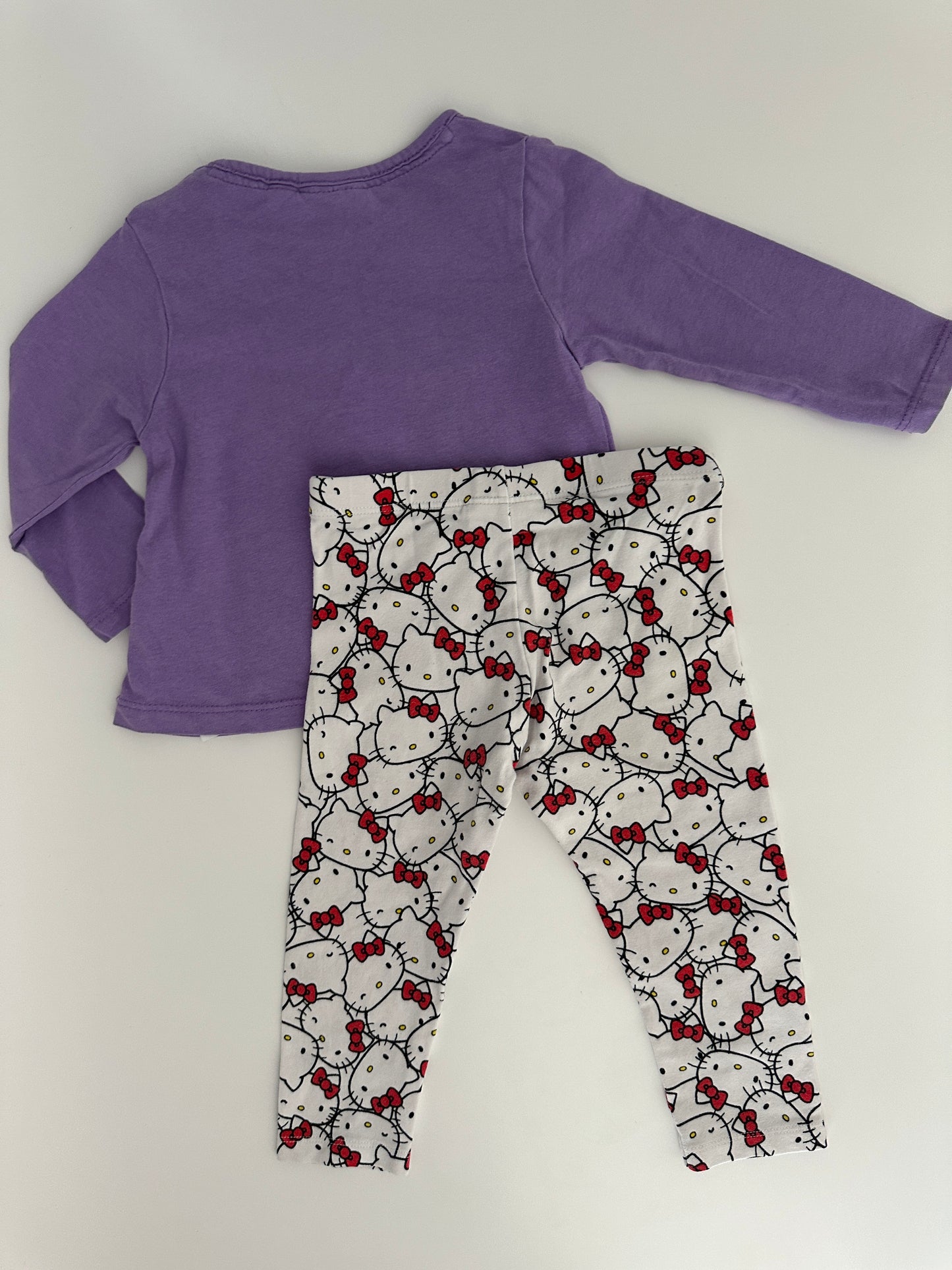 Hello Kitty 2-teiliges Set Lila Gr. 68 – Shirt & Leggings