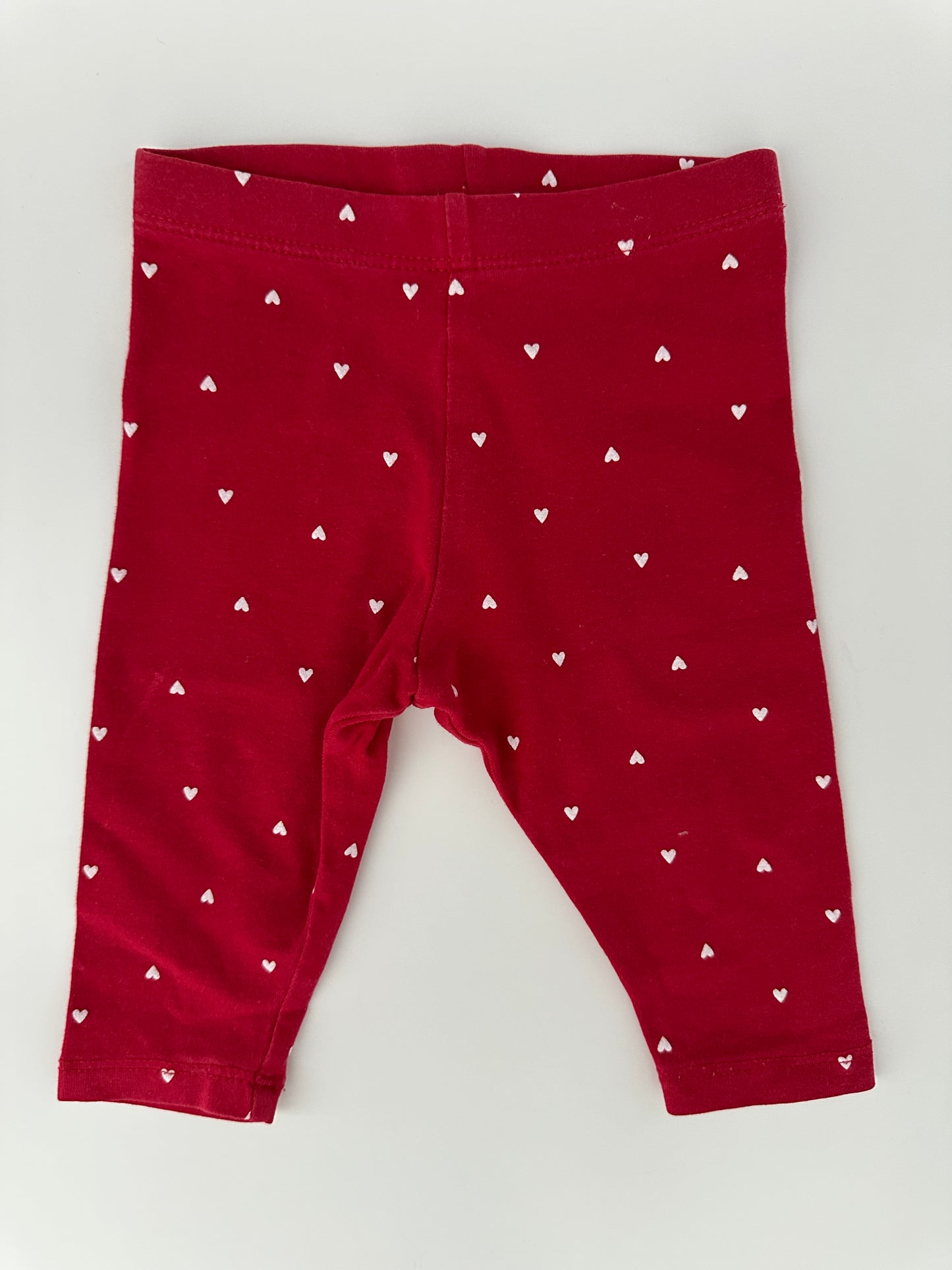 H&M Baby Leggings Rot Gr. 62 – Herzchen Muster