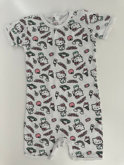 Hello Kitty Sommer-Strampler Weiss Gr. 98/104 – 100% Baumwolle
