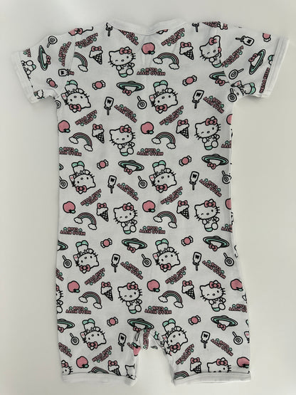 Hello Kitty Sommer-Strampler Weiss Gr. 98/104 – 100% Baumwolle