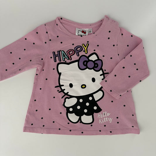 Hello Kitty Langarmshirt Rosa Gr. 80 – Punkte & Print