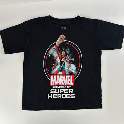 Marvel Super Heroes T-Shirt Schwarz Gr. 110/116 – Superhelden Print