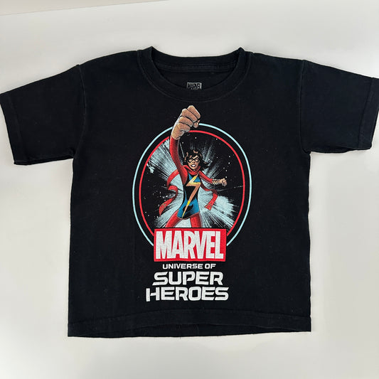 Marvel Super Heroes T-Shirt Schwarz Gr. 110/116 – Superhelden Print