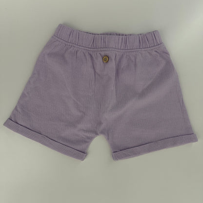 Baby Shorts Flieder Gr. 86/92 – Musselin-Look mit Knopf