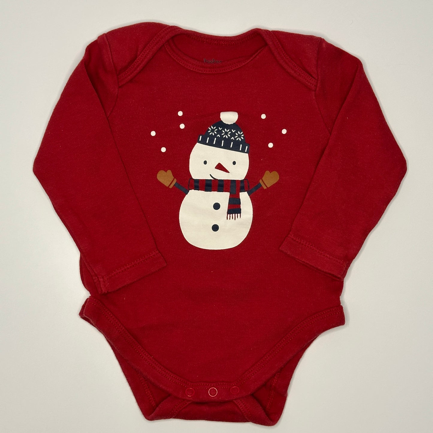 Weihnachtsbody mit Schneemann Gr. 68