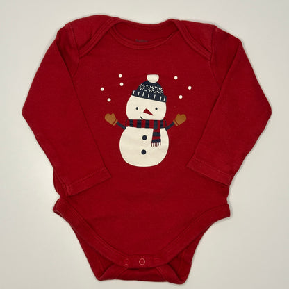 Weihnachtsbody mit Schneemann Gr. 68