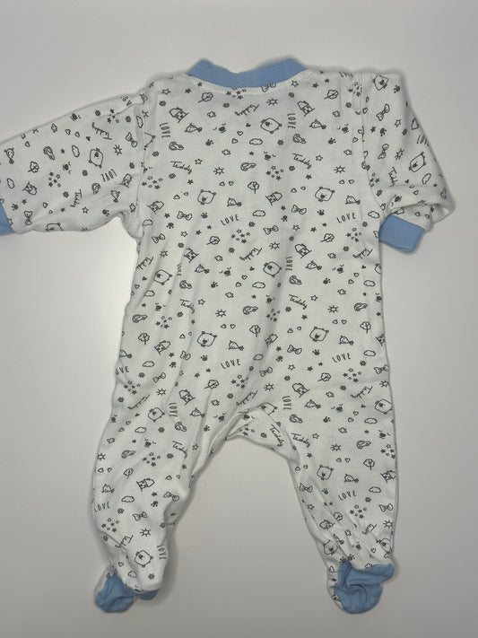 Strampler / Pyjama mit Füsschen Gr. 56