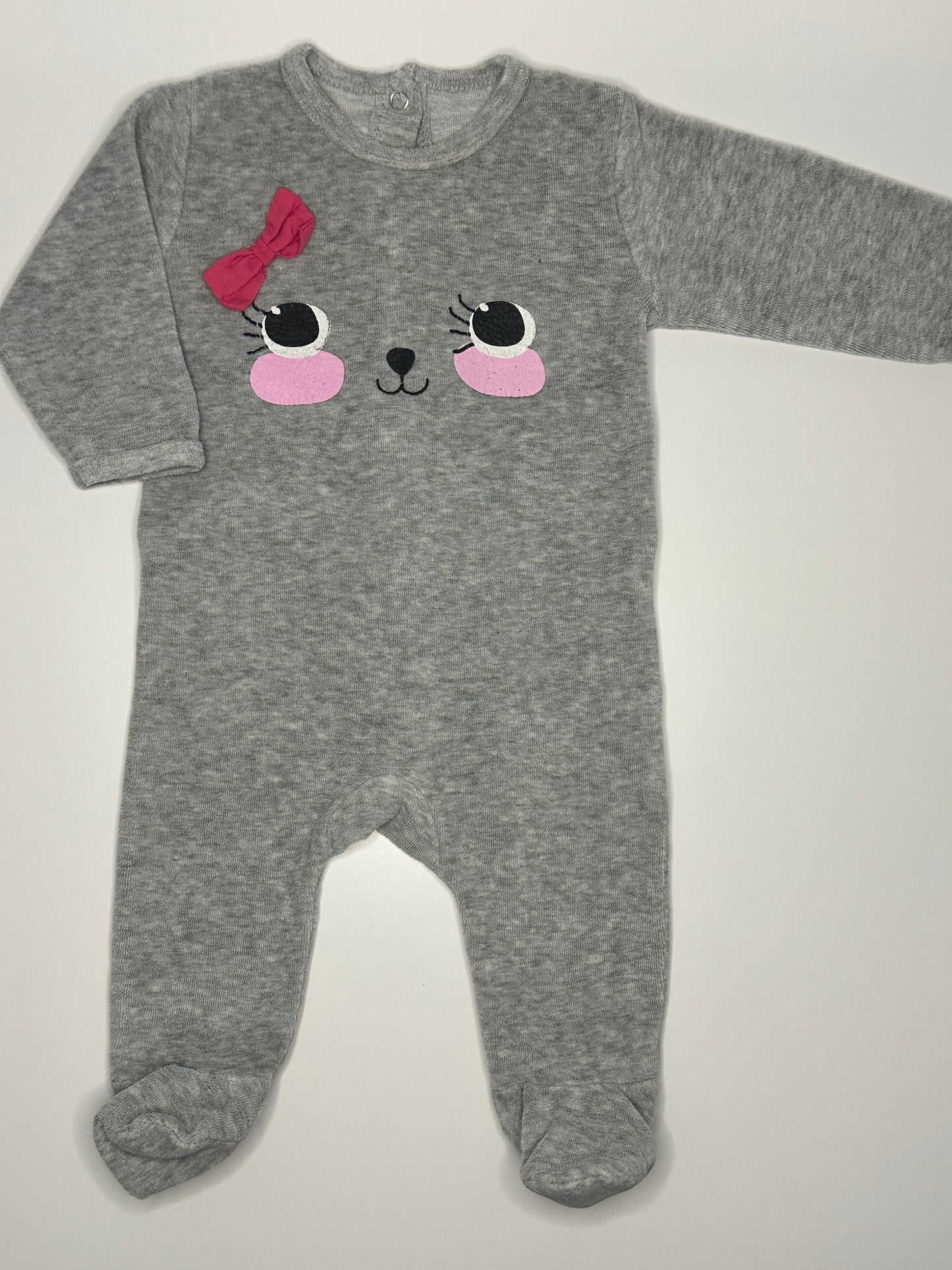 Grauer, süsser Strampler Gr. 50/56