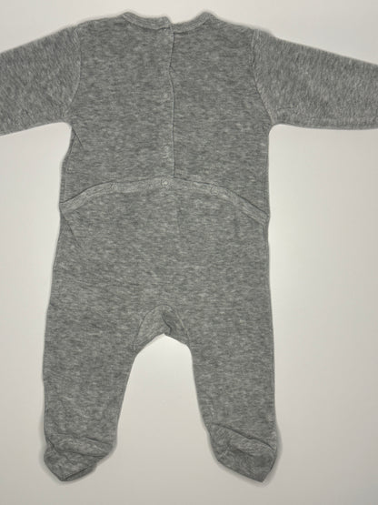 Grauer, süsser Strampler Gr. 50/56