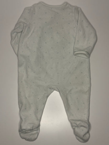 Flauschiger Pyjama mit Häschenmotiv Gr. 68