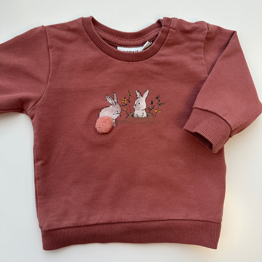 Name It Baby Sweatshirt mit Hasenmotiv – Grösse 56