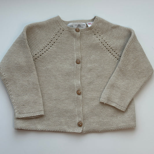 ZARA Baby Strickjacke aus Baumwolle – Grösse 74