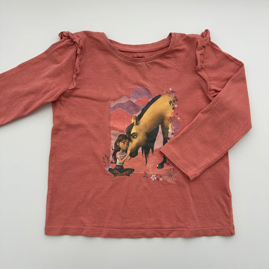 C&A Spirit Untamed Langarmshirt Rosa Gr. 104