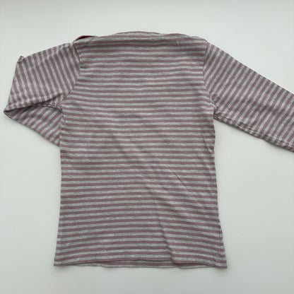 naturaline Bio Baumwoll-Langarmshirt Rosa Gestreift Gr. 96