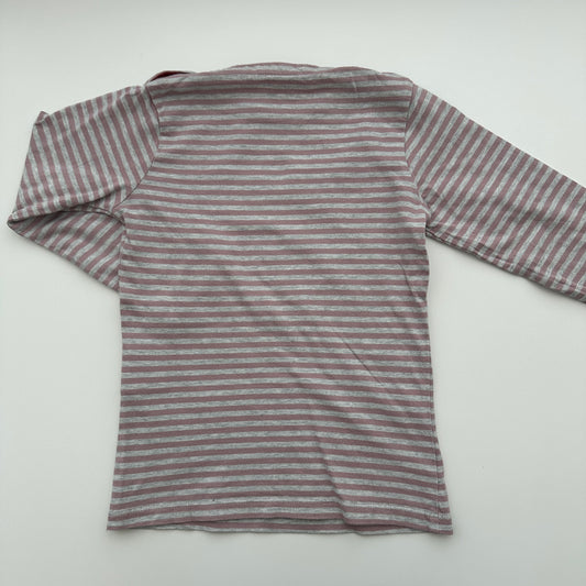naturaline Bio Baumwoll-Langarmshirt Rosa Gestreift Gr. 96