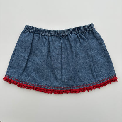 Baby Popeye Jeansrock Blau mit roten Rüschen Gr. 92