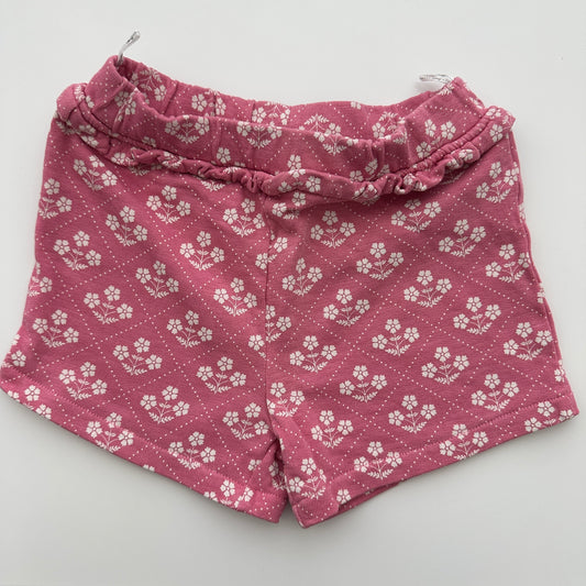 C&A Baby Shorts Rosa mit Blumenmuster Gr. 86